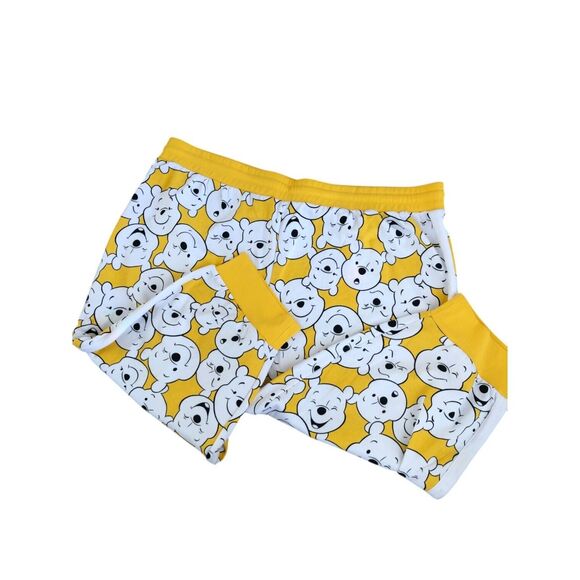 Disney Yellow Winnie the Pooh Cropped Cotton Loungewear Sweatpants 2X - Picture 8 of 14